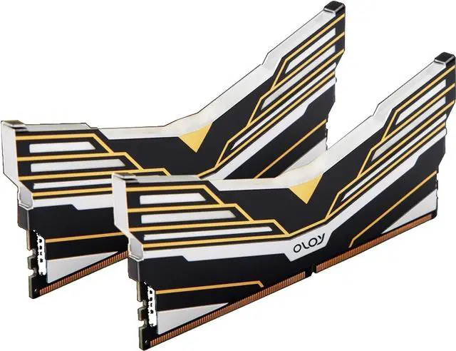 Alt view image 5 of 5 - OLOy DDR4 RAM 16GB (2x8GB) Black Warhawk Aura Sync RGB 2666 MHz CL19 1.2V 288-Pin Desktop UDIMM (MD4U0826191BE0DA)