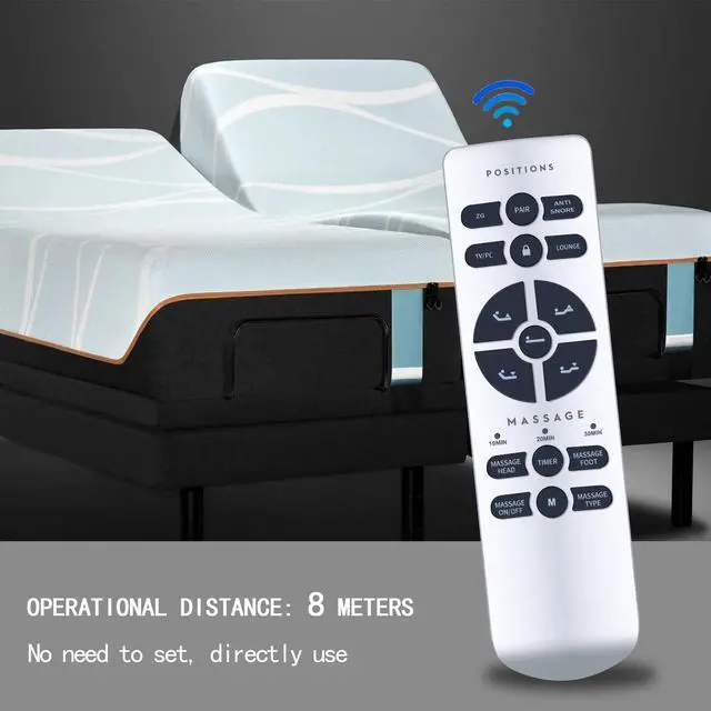 Alt view image 3 of 5 - FQOUG Replacement Remote Control for OTDMEL Adjustable Split King Bed Frame, for Verpal Zero Gravity Adjustable Bed Frame, Part Numbers RF.30.17.28