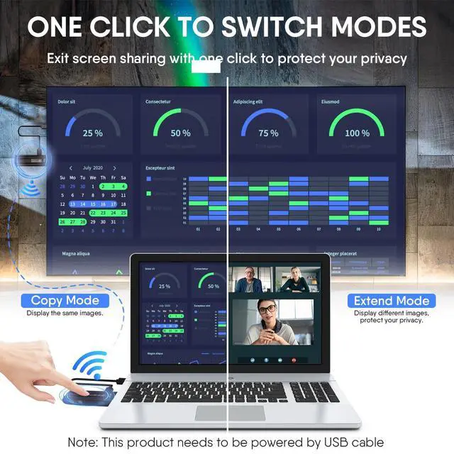Alt view image 2 of 5 - Moman Wireless HDMI Transmitter and Receiver Portable with LED Screen 50m/164FT, Plug & Play Wireless Extender for Streaming Video to Monitor from Laptop/Pc/Smartphone