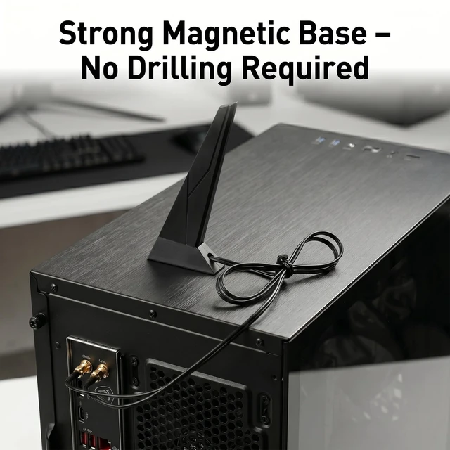 Alt view image 4 of 5 - for MSI B650/Z690/Z790 WiFi 6E Antenna RP-SMA Dual-Band Magnetic Base