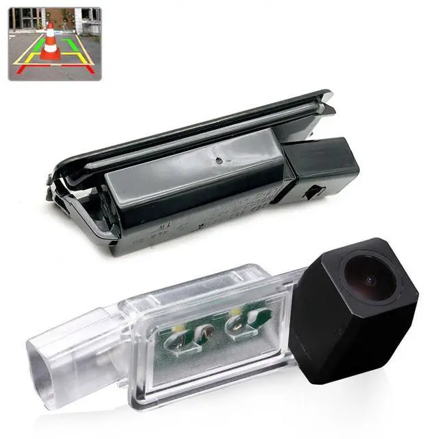 Alt view image 3 of 5 - Car Backup Camera, License Plate Vehicle Rear View Reverse Camera for EOS Golf Porsche 911 Cabriolet 996 991 Cayenne 92A Seat Altea Leon Skoda Superb Citroen Peugeot
