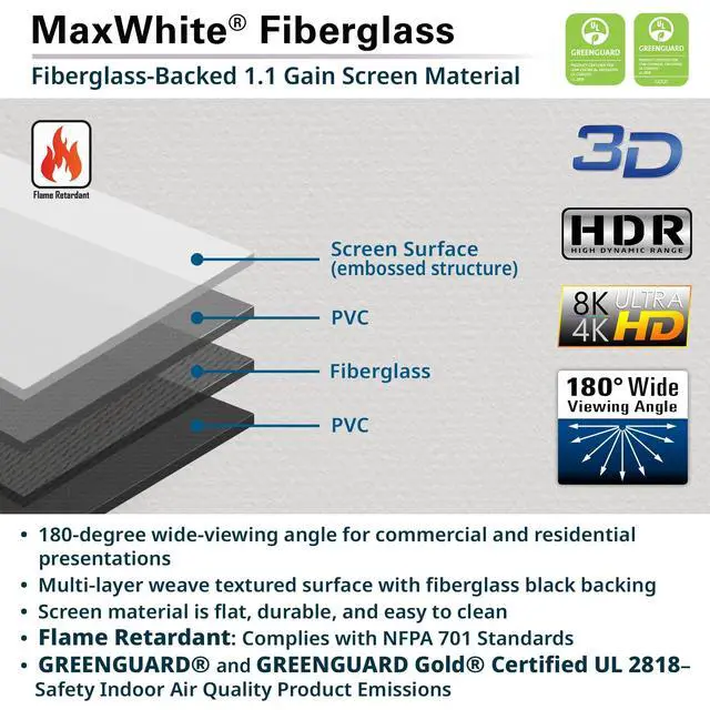 Alt view image 5 of 5 - Elite Screens Recessed in-Ceiling Adjustable Vertical Drop Motorized Projector Screen, 100-INCH with Extra 12" Drop, 8K/4K Ultra HD Ready Fiberglass Reinforced, EB100HW3-E12