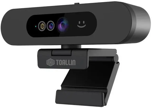 Main image of TOALLIN 1080P Webcam for Windows Hello Face Login, IR Facial Recognition, Windows Hello Compatible Webcam with Microphone, Computer Camera, Wide Angle View USB Web Camera with Privacy Cover