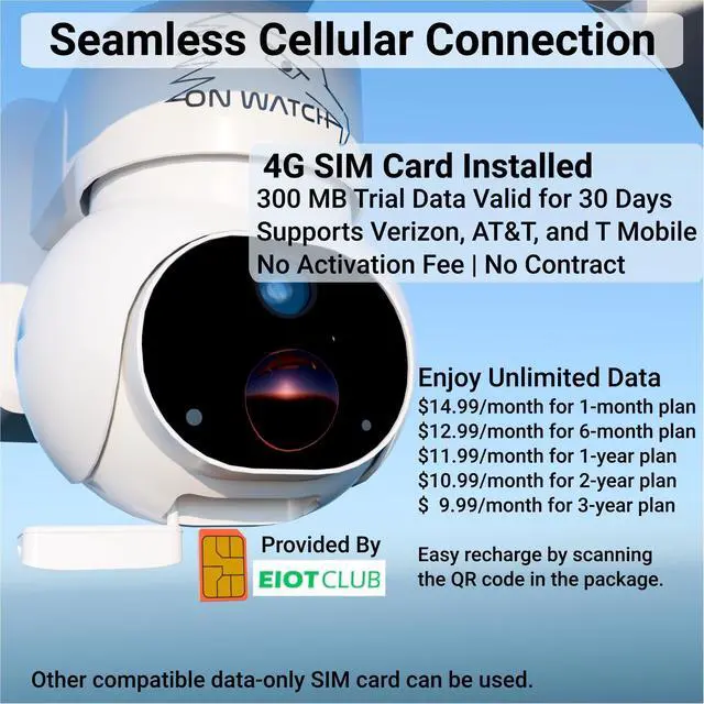 Alt view image 4 of 5 - ON WATCH 4G LTE (No Wi-Fi) 24/7 Recording Solar Floodlight Security Camera Outdoor Wireless, Motion-Activated Notification/Floodlight/Siren, Pan/Tilt, 2K Live View/Talk, Free 128GB Storage & SI