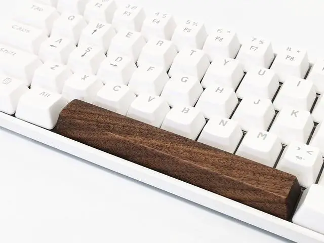Alt view image 3 of 5 - Handmade Wooden Spacebar Keycaps,Custom Natural Solid Wood Artisan Keycap,6.25u Space Bar Keycap for MX Switch Gaming Mechanical Keyboards (Walnut)