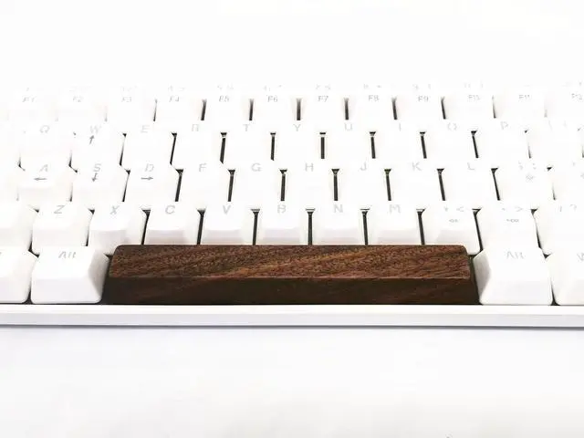 Alt view image 4 of 5 - Handmade Wooden Spacebar Keycaps,Custom Natural Solid Wood Artisan Keycap,6.25u Space Bar Keycap for MX Switch Gaming Mechanical Keyboards (Walnut)