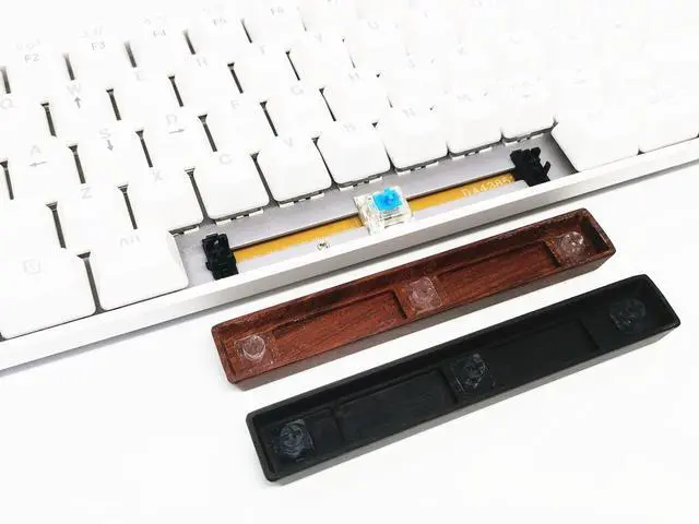 Alt view image 5 of 5 - Handmade Wooden Spacebar Keycaps,Custom Natural Solid Wood Artisan Keycap,6.25u Space Bar Keycap for MX Switch Gaming Mechanical Keyboards (Walnut)