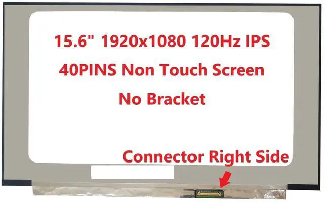 Alt view image 3 of 5 - FULLCOM New LCD Replacement Screen 15.6 Inch B156HAN13.0 120Hz FHD 1920x1080 40 Pin Matte Compatible with N156HRA-GAA for Laptop/Display/Screen/LCD Application