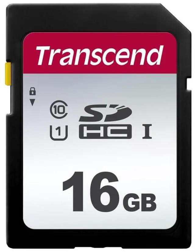 Main image of Transcend SDC300S 16GB SDHC SD Card, Compatible with Legacy DSLRs, Trail Cameras, Digital Camcorders & Audio Recorders, Up to 95MB/s, Full HD Video Support, Class 10 Stable Performance Memory Card