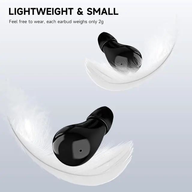 Alt view image 3 of 5 - Mudtun Invisible Sleep Earbuds, Smallest Sleep Headphones for Side Sleepers Low Profile Micro Tiny Discreet Hidden Earbuds for Work, Wireless Mini for Small Ear Canals, Deep White