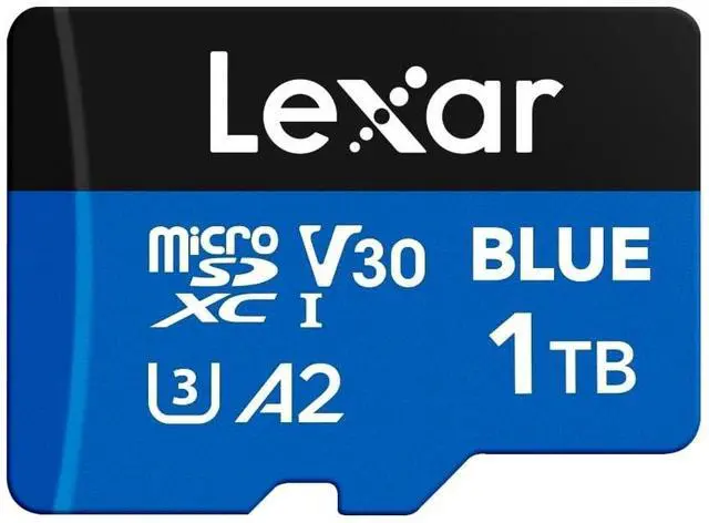 Main image of Lexar 1TB Blue Micro SD Card Up to 160MB/s, microSDXC UHS-I Memory Card with SD Adapter, C10, U3, A2, V30, Full HD, 4K UHD, High Speed TF Card
