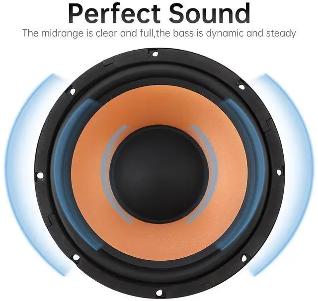 Alt view image 3 of 5 - DriSentri 10 Inch Bass Loudspeaker Woofer Speaker, 2 Pieces Car Speakers Wide Frequency Response Car Audio Stereo Speaker for Car Audio/Home Theaters