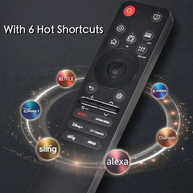 Alt view image 4 of 5 - Magic Remote for LG Smart TV,for All 2019 to 2025 TVs,Universal Replacement AI Voice and Pointer Control,2-Year-Warranty