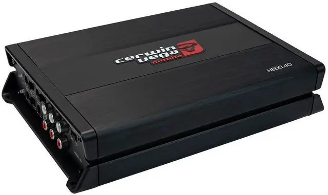 Main image of Cerwin-Vega 4 Channel Full Range Digital Amplifier - 800W RMS, Class D Amp with Selectable Crossovers, High Efficiency, 4CH/2CH Modes for Superior Car Audio, Compact and Versatile Design - H800.4D