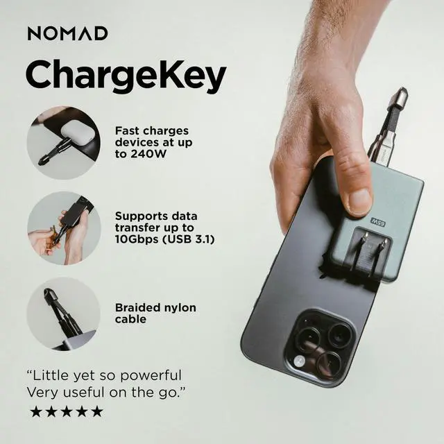 Alt view image 2 of 5 - ChargeKey 240W V2 - USB C to USB C Keychain Charger - The Ultimate Charging Solution for The Modern, Portable Charger for iPhone, USB Keychain