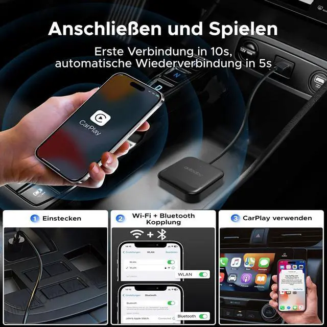 Alt view image 4 of 5 - autoabc CarbitLink Adapter for Chery/Chirey Geely Jac Changan Jetour MG Gac Baic, Wireless CarPlay/Android Auto Converter for OEM Smart-Link Phone-Link EasyConnection v6.0 and Above 2022-2026 C