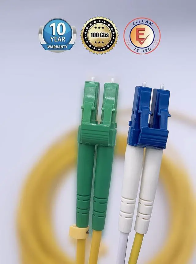 Alt view image 2 of 5 - Elfcam - 25m/82.02ft Fiber Optic Cable LCA to LC/UPC OS2 Singlemode Duplex 9/125um LSZH, Yellow, 25 Meter