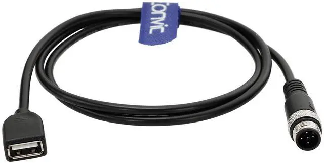Main image of Eonvic Industrial M12 5 Pin A Code Male to USB 2.0 Female Data Cable 480Mbps High Speed Shielded IP67 Waterproof Cable for Equipment/Automation Devices 3M