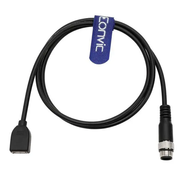 Alt view image 2 of 4 - Eonvic Industrial M12 5 Pin A Code Male to USB 2.0 Female Data Cable 480Mbps High Speed Shielded IP67 Waterproof Cable for Equipment/Automation Devices 3M