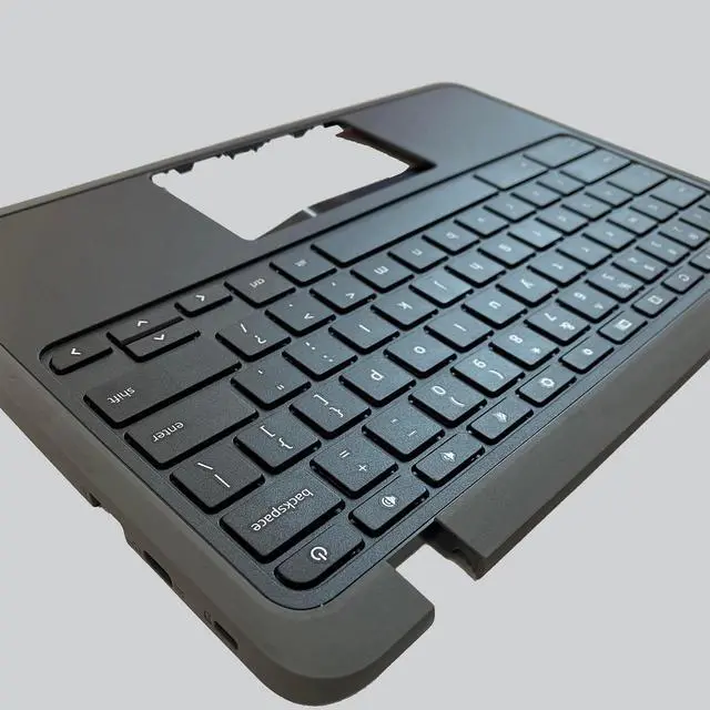 Alt view image 4 of 5 - Lyinsen Replacement for Acer Chromebook 11 C732 C733 C732T C733T Laptop Upper Case Palmrest Keyboard Assembly Part 11.6" 6B.GUKN7.001 Top Cover Black