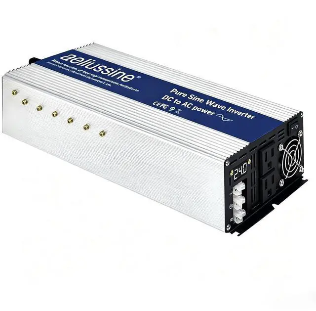Main image of Aeliussine 4000W Pure Sine Wave Inverter-48V DC to 110V 120V AC Power Converter with 2 AC Outlets, 48 Volt Power Inverter for Truck, Rv, Camping, Home, Emergency Power
