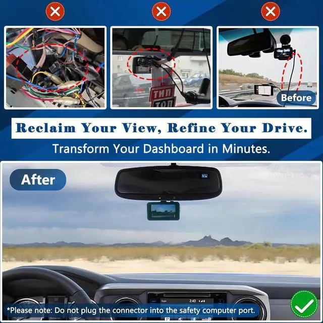 Alt view image 4 of 5 - Kimylion 10-Pin Dash Cam Power Adapter for GM Chevy GMC Buick Cadillac