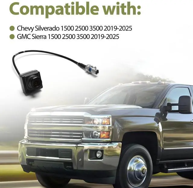 Alt view image 2 of 5 - Rear View Camera Compatible with Chevy Silverado 1500 2500 3500 2019-2025, GMC Sierra 1500 2500 3500 2019-2025 Replacement Rear Backup Camera Replaces 84929557 84486910 84822834