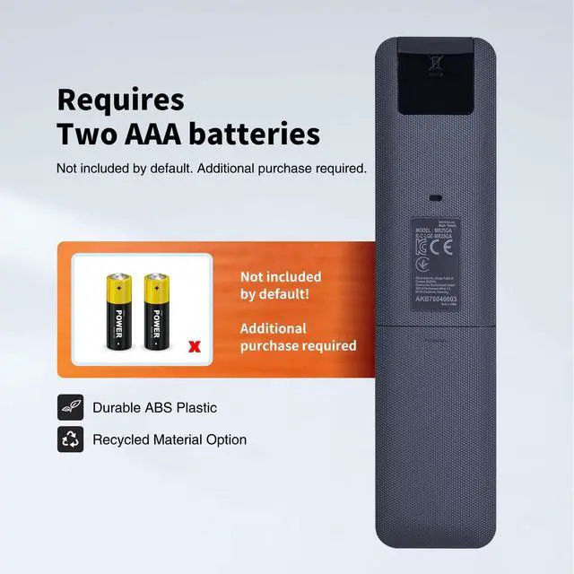 Alt view image 4 of 5 - Snrigw Replacement Remote Control for MR25GA AKB76046603 LG TV 55QNED93A6A 65QNED93A6A G5 C5 B5 Series Models