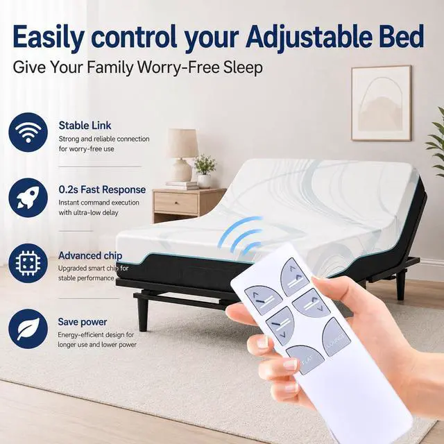 Alt view image 2 of 5 - MOVHEIYL Replacement Remote Control fit for Serta Motion Esssentials 2 II Linak hb12012-00 Adjustable Bed