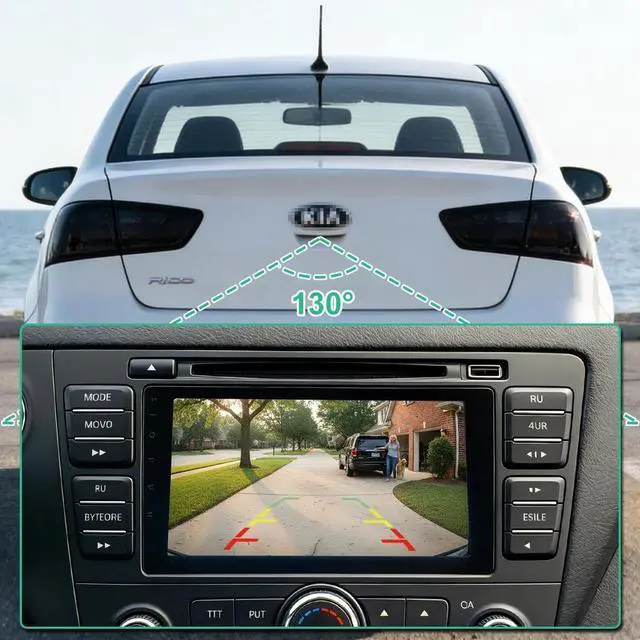 Alt view image 4 of 5 - 95760A2520 Rear View Camera Replacement for Kia Rio Sedan 2011-2017, OE Backup Reverse Cam Replaces 95760-1W500 957601W500 957601-W550 957601W550 95760-A2520 by GreenYi