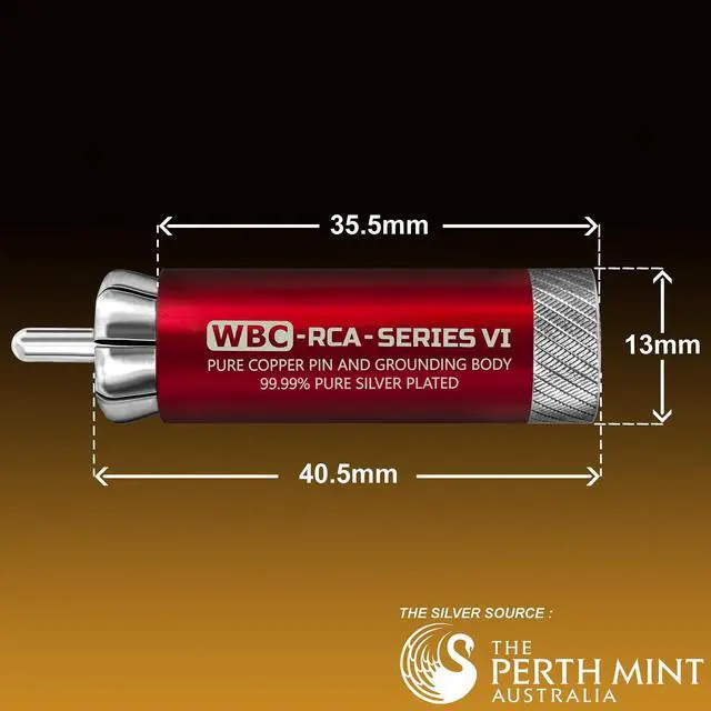 Alt view image 4 of 5 - WORLDS BEST CABLES 2 Foot Ultimate 18 AWG - Ultra-Pure OFC Ultra-Low-Capacitance (15pF/ft) - Premium Audiophile RCA Cable Pair with Silver-Plated Pure-Copper RCA Plugs & Carbon Tweed Jacket