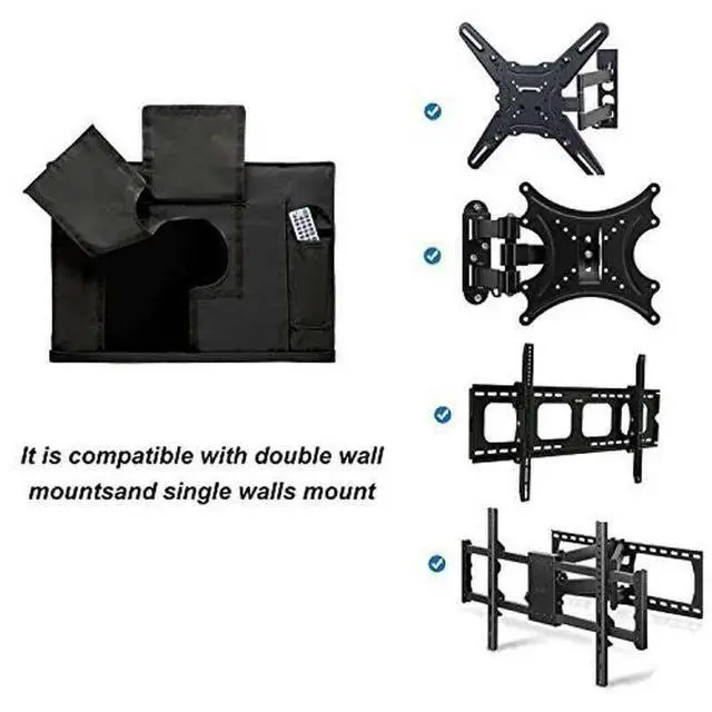 Alt view image 4 of 5 - VURIVO Outdoor TV Cover for 46 to 48 inch 600D TV Cover with Zipper Waterproof for 46 to 48 Inch TV for Outside Size 48''W x 30''H