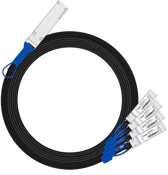 Main image of ipolex 100G QSFP28 to 4X 25G SFP28 Breakout DAC Cable, 100G QSFP28 Direct Attach Copper Twinax Cable for Cisco QSFP-4SFP25G-CU1M, 1-Meter(3.3ft)