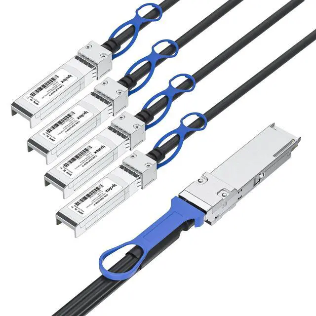 Alt view image 2 of 4 - ipolex 100G QSFP28 to 4X 25G SFP28 Breakout DAC Cable, 100G QSFP28 Direct Attach Copper Twinax Cable for Cisco QSFP-4SFP25G-CU1M, 1-Meter(3.3ft)