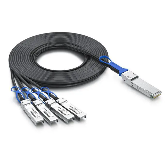 Alt view image 4 of 4 - ipolex 100G QSFP28 to 4X 25G SFP28 Breakout DAC Cable, 100G QSFP28 Direct Attach Copper Twinax Cable for Cisco QSFP-4SFP25G-CU1M, 1-Meter(3.3ft)