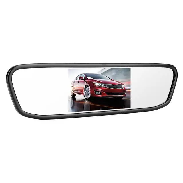 Alt view image 3 of 5 - aqxreight Rearview Mirror Backup Camera,4.3in Car HD Rearview Mirror Monitor 8LED Night Vision Reversing Camera, aqxreightiotkw9grmp