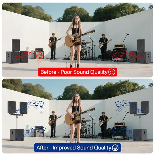 Alt view image 4 of 5 - Rimous Heavy Duty Dual Fork Bracket Speaker Mount Bar Mounting Adjustable Width 13.78"- 20.47" ^^ Fork Speaker Pole Mount Bar Adapter for PA/DJ Speakers with 35mm Pole Hole, Single