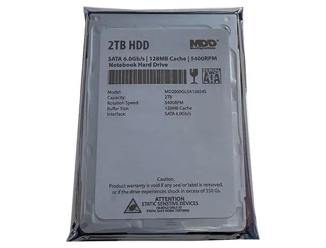 Alt view image 4 of 4 - MDD MAXDIGITALDATA (MD2000GLSA12854S 2TB 128MB Cache 5400RPM SATA 6.0Gb/s 2.5inch Internal Notebook Hard Drive - 2 Year Warranty