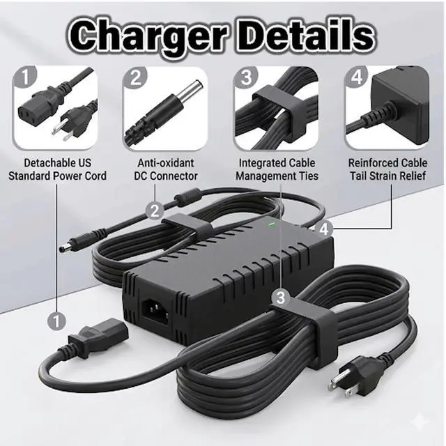 Alt view image 5 of 5 - 54V 3.9A 210W Power Adapter Compatible with UniFi XG 6 PoE US-XG-6POE and USW-Ultra-210W, Replacement for ADS-210NX-48-1 540210E ADS-210NX-48-1540210E