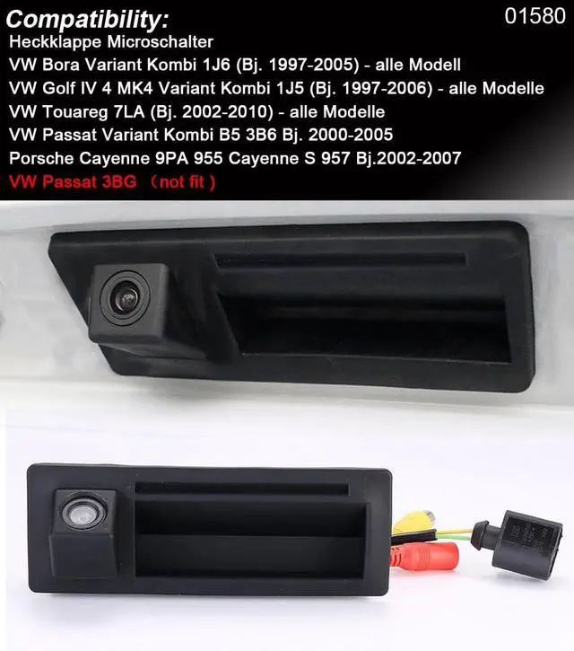Alt view image 4 of 5 - 1280 * 720 Pixels Car Backup Camera Replacement for VW Bora Variant Kombi Golf IV 4 MK4 Variant Kombi Touareg Passat Variant Kombi B5 3B6 Porsche Cayenne 9PA 955 Parking Reverse Vehicle Camera