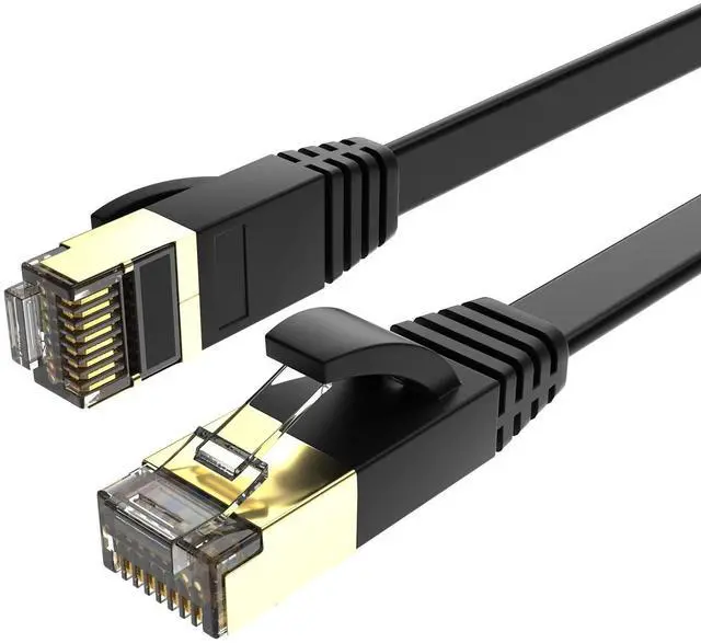 Main image of SHD Flat Cat7 Ethernet Cable(10 Pack) Network Patch Cable FTP/STP LAN Cable Computer Patch Cord-3 Feet