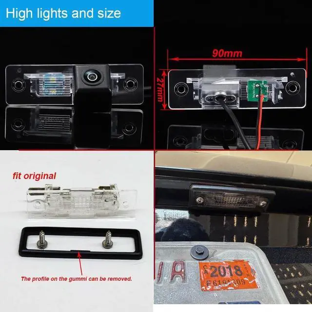 Alt view image 3 of 5 - HD Waterproof Car Rear View Backup Camera, for BMW 3er E30 315 316/Cabriolet 316i 318i 320i 325i/Touring 316i 318i 320i 324td 325i 325iX M20 M21/5er E12/E28/6er E24/7er E23 E32