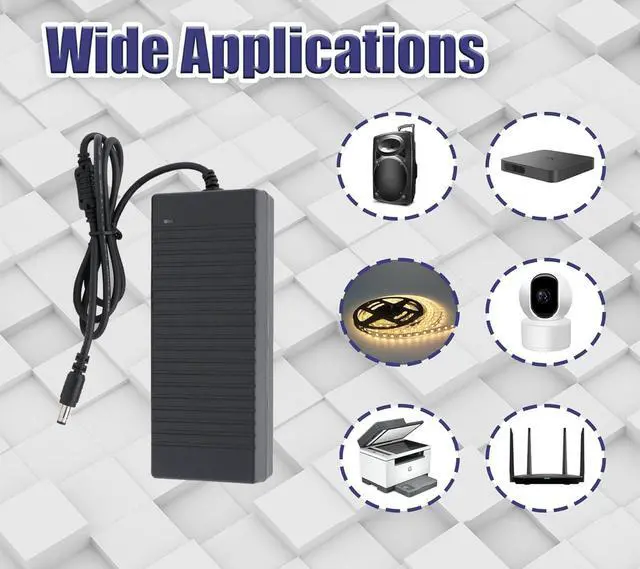 Alt view image 3 of 5 - DIGISHUO DC 48V 3A 144W Power Supply Adapter Transformer Switch AC 110V/240V to DC 48V Switching Converter LED Driver for LED Strip Light CCTV Camera Security System