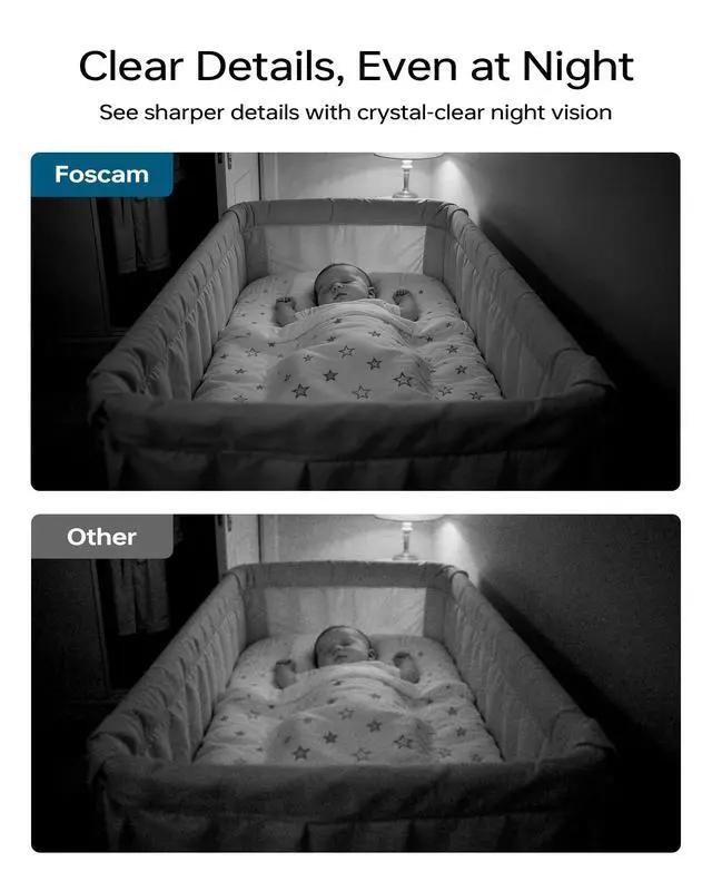 Alt view image 3 of 5 - FOSCAM 3K Security Camera Indoor, 360 PTZ Baby & Pet Monitoring for Home Security, 5MP Night Vision, Human/Pet Auto Tracking, Motion & Sound Alerts, 2-Way Audio, 2.4GHz Wi-Fi (R5 Black - 2Pack)