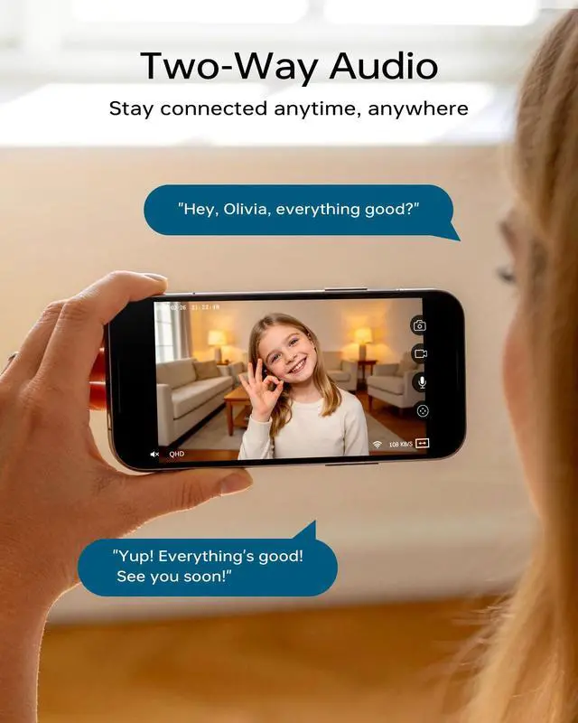 Alt view image 5 of 5 - FOSCAM 3K Security Camera Indoor, 360 PTZ Baby & Pet Monitoring for Home Security, 5MP Night Vision, Human/Pet Auto Tracking, Motion & Sound Alerts, 2-Way Audio, 2.4GHz Wi-Fi (R5 Black - 2Pack)