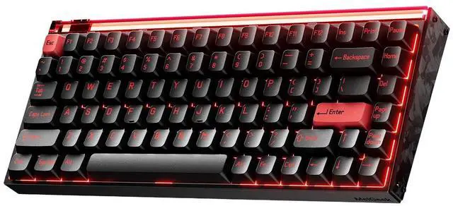 Main image of MelGeek MADE84 Ultra+ Wired Gaming Keyboard, Magnetic Keyboard with Hall Effect, 75% Compact Rapid Trigger, Hot-Swappable, RGB Snap Tap & Adjustable Actuation, Online HIVE Custom, Aluminum Case-Red