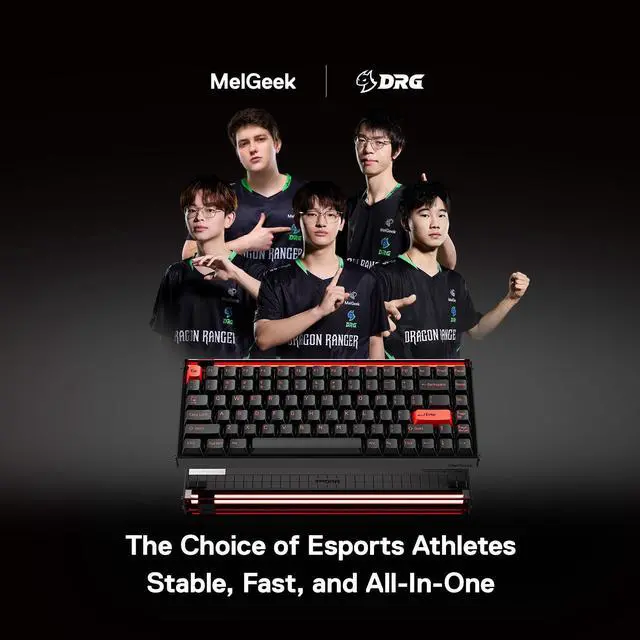 Alt view image 2 of 5 - MelGeek MADE84 Ultra+ Wired Gaming Keyboard, Magnetic Keyboard with Hall Effect, 75% Compact Rapid Trigger, Hot-Swappable, RGB Snap Tap & Adjustable Actuation, Online HIVE Custom, Aluminum Case-Red