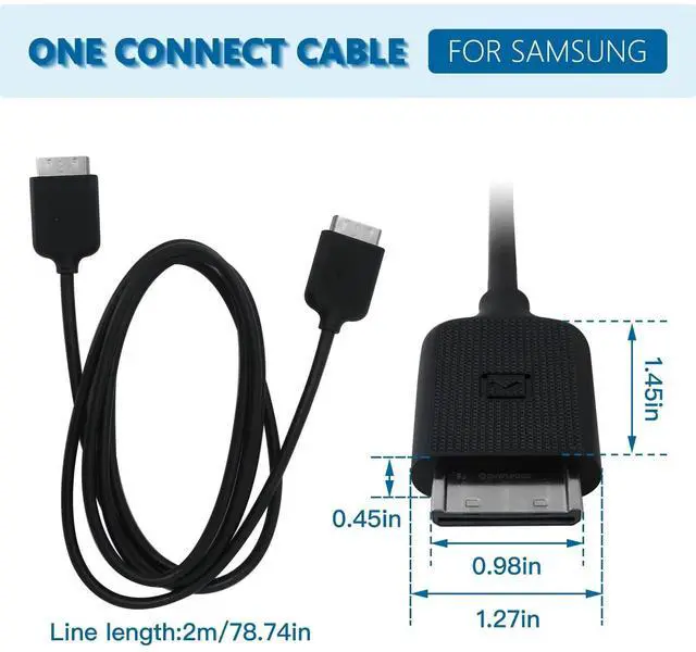 Alt view image 2 of 5 - GruDawu 2m/6.56ft One Connect Cable BN39-02210A for Samsung TV 2013-2015 Evolution Kit 2016 and Later All Models 7000-9000 TV