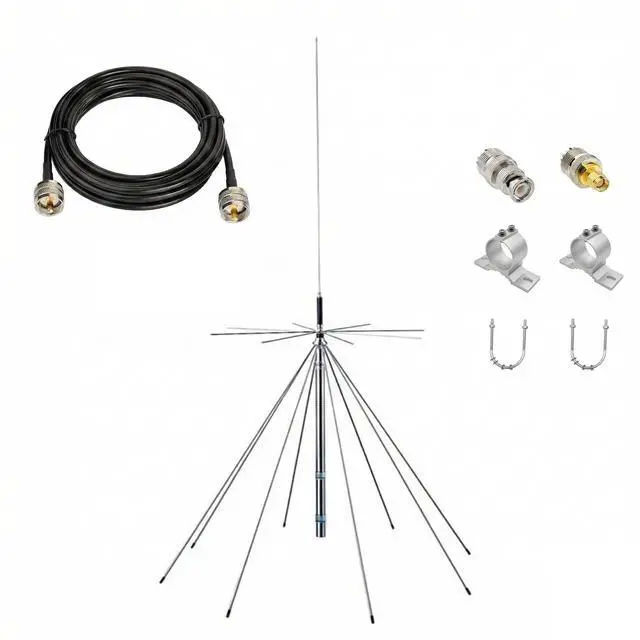 Main image of WOOKLEA D3000N Discone Antenna 25-3000MHz, Wideband Scanner Antenna 200W, N-Type Connector, for Outdoor Ham Radio SDR Base Station