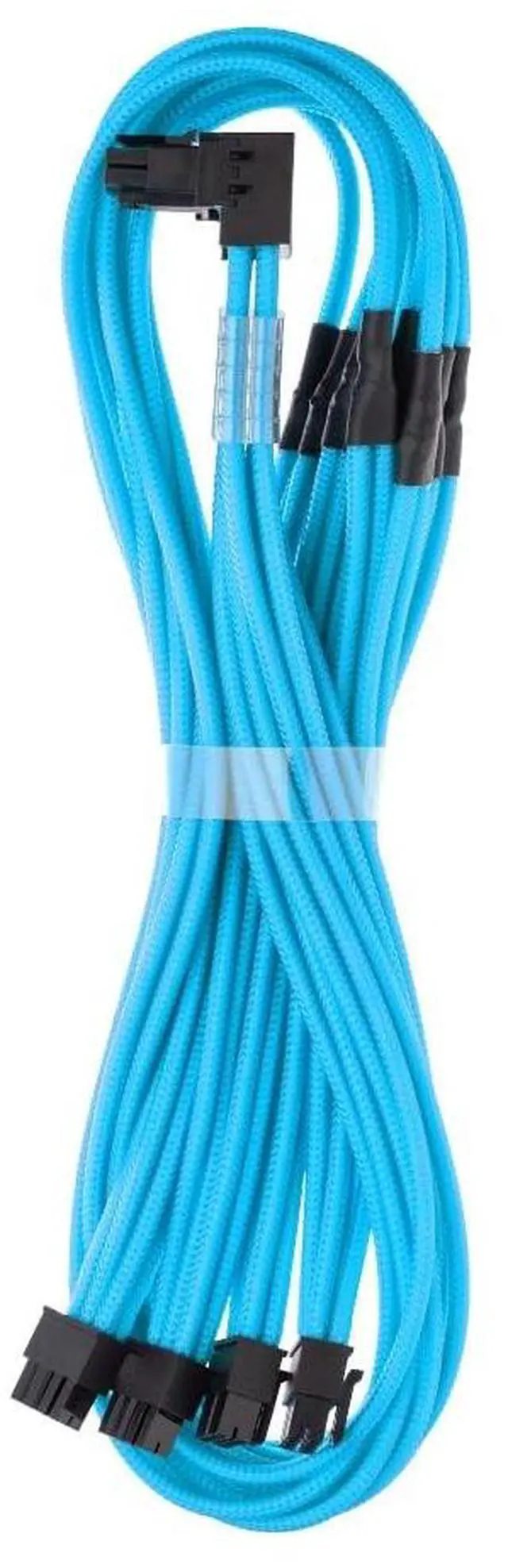 Main image of CableMod C-Series Pro ModMesh Sleeved 12V-2x6 12VHPWR 90 StealthSense PCIe Cable for Corsair Type 5 RMX Shift - Variant A (Light Blue, 90 16-pin to Quad 8-pin, 65cm)